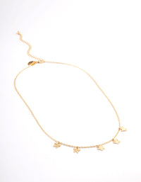 Gold Plated Multi Butterfly Necklace - link has visual effect only