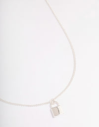 Silver Precious Lock Necklace - link has visual effect only