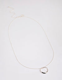 Silver Twisted Circle Necklace - link has visual effect only