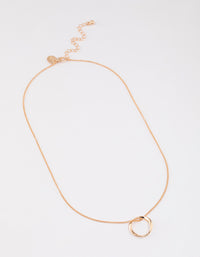 Gold Twisted Circle Necklace - link has visual effect only