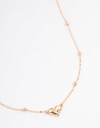 Gold Bold Heart Necklace - link has visual effect only