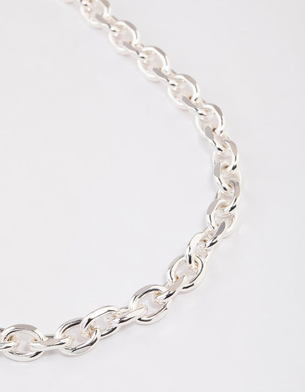 Silver Cable Chain Necklace