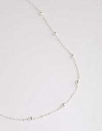 Silver Station Bead Chain Necklace - link has visual effect only