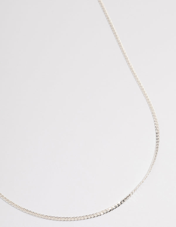 Silver Wheat Chain Necklace