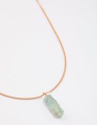 Gold Green Fluorite Wire Shard Long Necklace - link has visual effect only