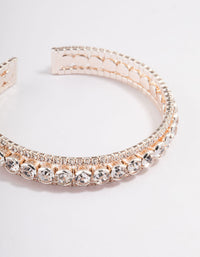 Rose Gold Cupchain Circle Diamante Bangle - link has visual effect only