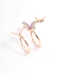 Rose Gold Butterfly Wrap Ring - link has visual effect only