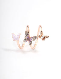 Rose Gold Butterfly Wrap Ring - link has visual effect only