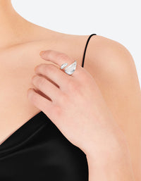 Silver Plated Bold Wrap Ring - link has visual effect only