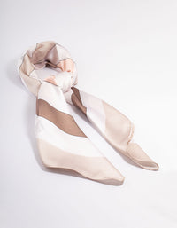 Fabric Neutral Striped Scarf - link has visual effect only