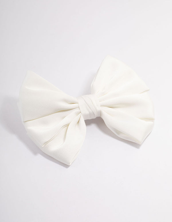 Fabric Pleated Bow Hair Clips