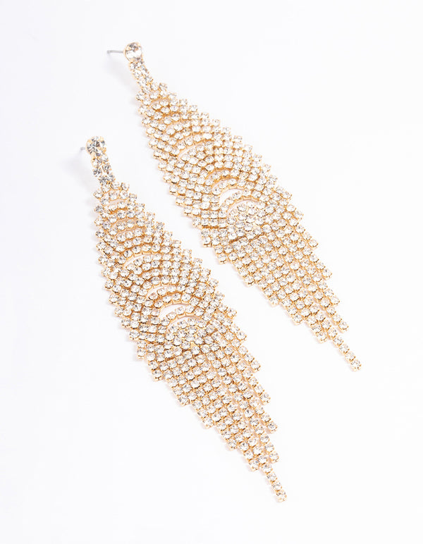 Gold Chain Waterfall Earrings