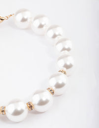 Gold Oversized Pearl Ball Necklace - link has visual effect only