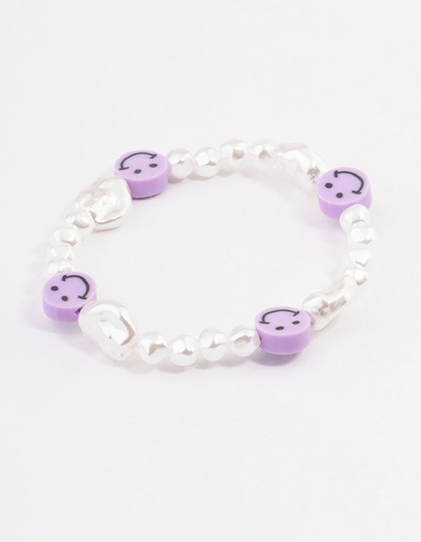 Pearl Smiley Stretch Bracelet