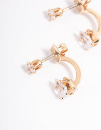 Gold Diamante Pear Ear Jacket Earring - link has visual effect only