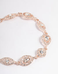 Rose Gold Teardrop & Eye Diamante Necklace - link has visual effect only