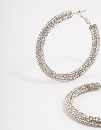 Silver Crust Hoop Earrings - link has visual effect only