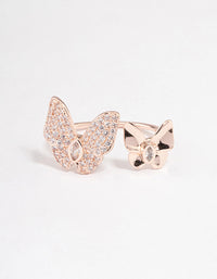 Rose Gold Glam Butterfly Ring - link has visual effect only