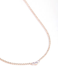 Rose Gold Cupchain Diamante Necklace - link has visual effect only