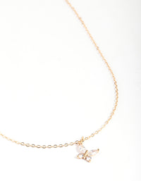 Gold Asymmetrical Butterfly Necklace - link has visual effect only