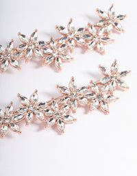 Rose Gold Diamante Flower Hair Pin Pack - link has visual effect only