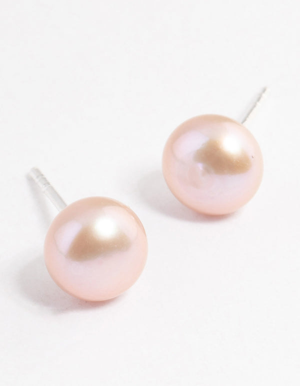 Sterling Silver Freshwater Pearl Stud Earrings