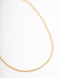 Gold Plated Stainless Steel Thin Ball Chain Necklace - link has visual effect only