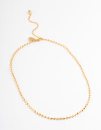 Gold Plated Stainless Steel Thin Ball Chain Necklace - link has visual effect only