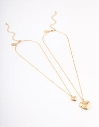 Gold Plated Heart Locket Necklace Pack - link has visual effect only