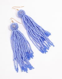 Beaded Layered Fringe Earrings - link has visual effect only