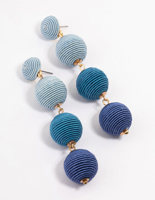 Gold Ombre Ball Drop Earrings