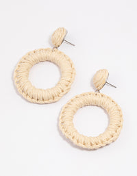 Gold Wrapped Circle Drop Earrings - link has visual effect only