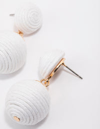 Gold Wrapped Ball Drop Earrings - link has visual effect only