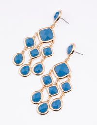 Gold Waterfall Stone Drop Earrings - link has visual effect only