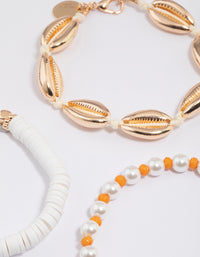 Gold Metal Shell Bracelet Pack - link has visual effect only