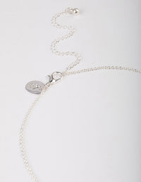 Silver Plated Cubic Zirconia Freshwater Pearl Pendant Necklace - link has visual effect only