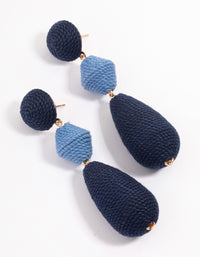 Gold Thread Wrapped Drop Earrings - link has visual effect only