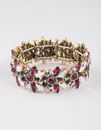 Antique Gold Multi Diamante Bracelet - link has visual effect only