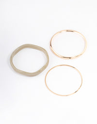 Gold Organic Shape Bangle Pack - link has visual effect only