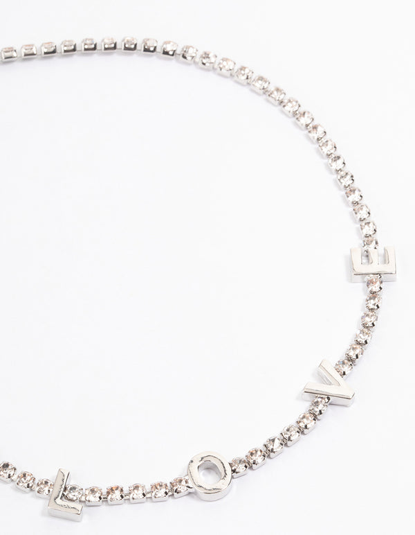 Silver Love Cupchain Choker