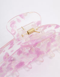 Pink Plastic Pearl Fleck Claw Clip - link has visual effect only