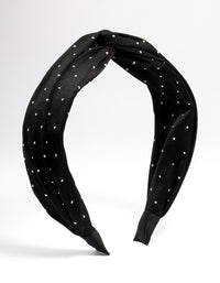 Fabric Velvet Diamante Headband - link has visual effect only