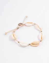 Gold Shell Toggle Bracelet - link has visual effect only