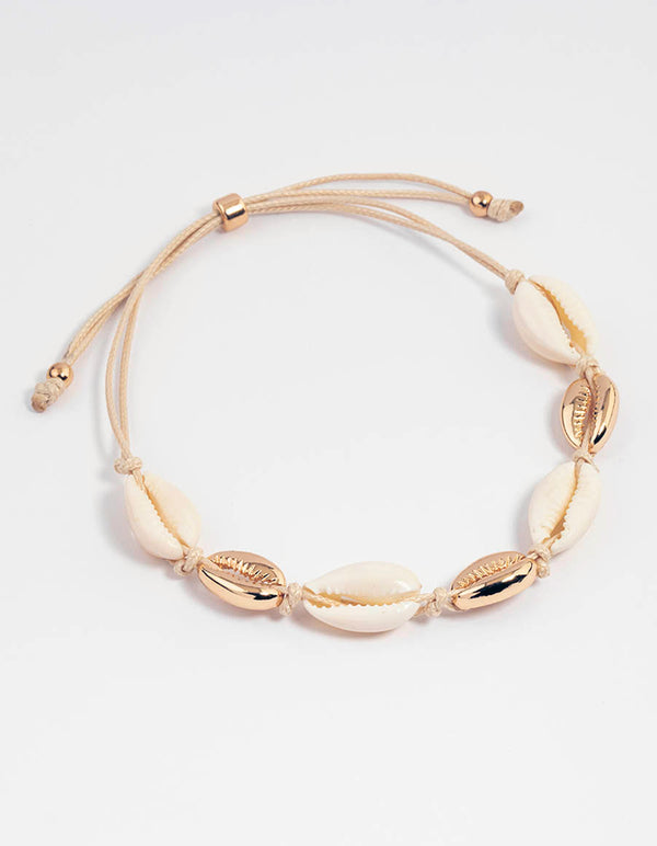 Gold Multi Shell Anklet