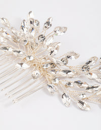 Silver Large Marquise Hair Comb - link has visual effect only