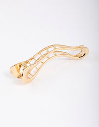 Gold Waved Claw Clip - link has visual effect only