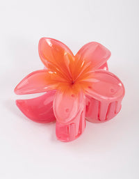 Pink Tropical Flower Claw Clip - link has visual effect only