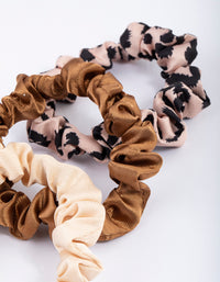 Fabric Thin Stone Animal Scrunchie 5-Pack - link has visual effect only