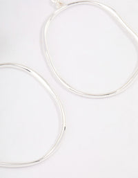 Silver Plated Doorknocker Circle Earrings - link has visual effect only