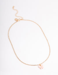 Gold Diamante Cupchain Butterfly Necklace - link has visual effect only